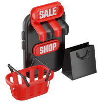 phone with products illustration